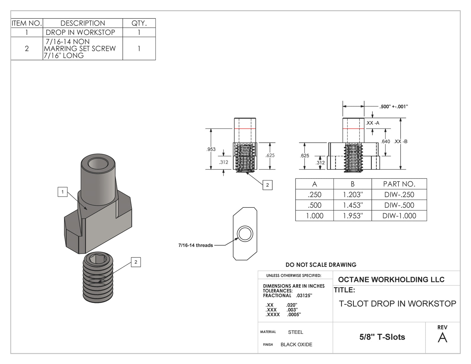 T Slot Sizes Imperial at Sybil Downing blog